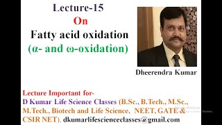 Alpha and Omega oxidation of Fatty acidfatty acid oxidationLipid Metabolism by Dheerendra Kumar [upl. by Hagai816]