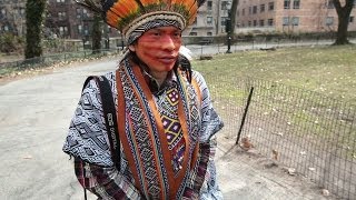 Amazon Native Explores The Streets Of NYC  BBC NEWS [upl. by Retse]