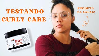 Testei o ACIDIFICANTE DE SALÃO EM CASA  ACIDC da curly Care [upl. by Fortunia]