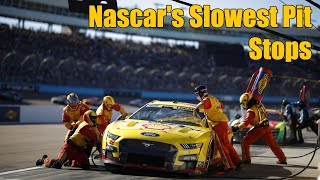 Nascars Slowest Pit Stops [upl. by Remmer536]