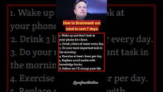 How to brainwash aur mind in next 7 days motivationspeech shortsfeed [upl. by Aliel]