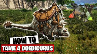 Easy Taming Doedicurus amp Pachyrhinosaurus  ARK Survival Evolved [upl. by Euqinahs]