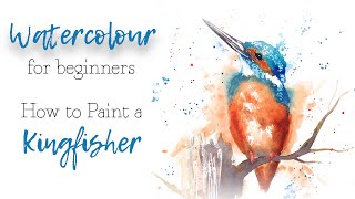 How to paint a Kingfisher in Watercolour  Watercolour for beginners [upl. by Correna155]