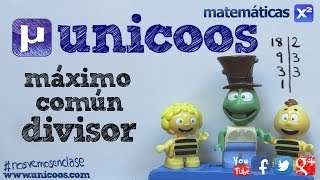 MCD Maximo comun divisor con descomposicion factorial SECUNDARIA 1ºESO matematicas [upl. by Yrod]