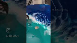 Happiness comes in waves 🌊 Resin beach theme clock shortsvideoartshortvideo [upl. by Anyehs]