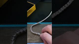 Shop GLD 5mm 18in tennis chain review WITH diamond tester [upl. by Vallonia]