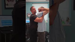 Chiropractic Adjustment  Standing Thoracic Lift chiro chiropracticadjustment getadjusted [upl. by Sacul]