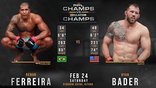 Renan FERREIRA vs Ryan BADER Full FIGHT CHAMPS [upl. by Thornie935]