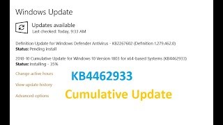 Cumulative Update for Windows 10 Version 1803 for x64 based Systems KB4462933 [upl. by Oicnaneb594]