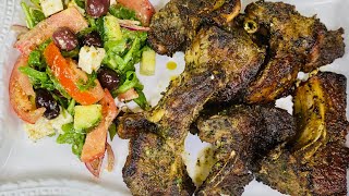 Grillade de côte d’agneau avec salade grecque pour Ramadan 2020 insha Allah [upl. by Akemal]