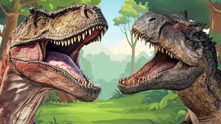 TRex vs Allosaurus  Dino Adventure  Dinosaurs [upl. by Nipsirc]