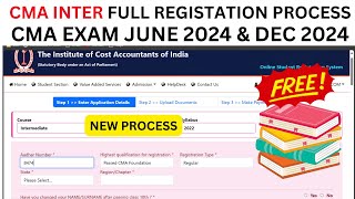 CMA INTERMEDIATE Registration Process June 2024  CMA Inter Registration process December 2024 [upl. by Nylecyoj]