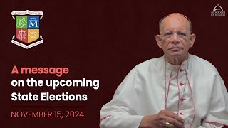 Message from the Cardinal wrt Maharashtra State Elections [upl. by Mahalia796]