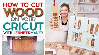 How to Cut Wood On a Cricut Explore or Maker  Wood Veneer Bookmarks [upl. by Knorring]