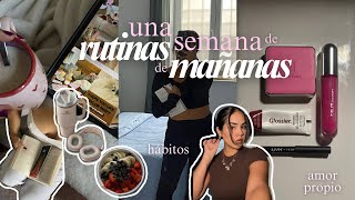 Una semana de rutinas de mañana 🥞 🎀 📖 organización motivación amor propio hábitos [upl. by Sverre858]