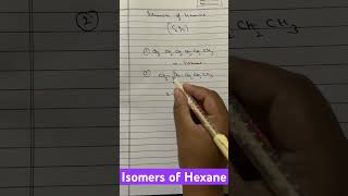 isomers of hexane ytshorts viral viralshort chemistry viralvideo [upl. by Nivel]