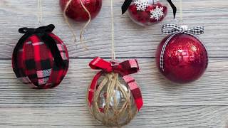 Decorate Clear Christmas Ornaments the Easy Way with this Tutorial [upl. by Ragland]