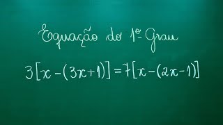 EQUAÇÃO DO 1º GRAU COM PARÊNTESES E COLCHETES  Professora Angela Matemática [upl. by Mulvihill539]