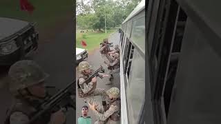 recover hijack bus army indianarmy armylover bsf police [upl. by Tilla]