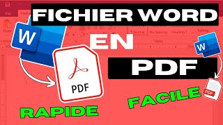 Comment Mettre un Fichier WORD en PDF Facilement [upl. by Sidnak]