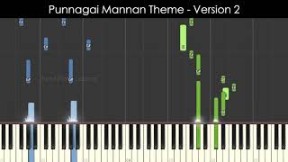 Punnagai Mannan Theme  Version 2  Ilayaraja  Tamil Piano Lessons [upl. by Hewitt343]