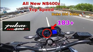 Pulsar NS400z Top Speed Test  Duke 390 killer 😈 [upl. by Yleik]