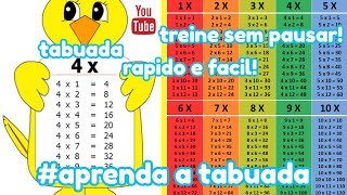 Tabuada completa que da pra treinar sem pausar [upl. by Yhtamit608]