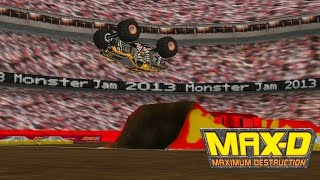 Rigs of Rods Monster Jam Max D Backflip Attempt  New Orleans 2013 [upl. by Steve]