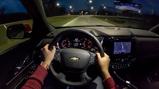 2023 Chevrolet Traverse High Country  POV Night Drive Binaural Audio [upl. by Eiddet]