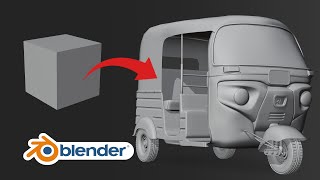 Create an Auto Rickshaw in Blender 3D  Free Model Download Included 🛺 [upl. by Aryek]