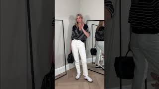 6 WHITE JEANS OUTFIT IDEAS FOR SPRING 2023 shorts [upl. by Bay]