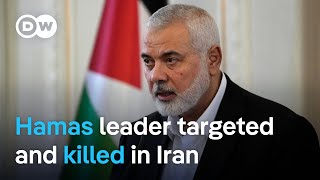 Top Hamas political leader Ismail Haniyeh assassinated in Tehran  DW News [upl. by Cornelle]