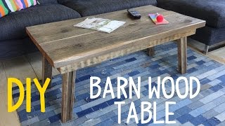 Build a Simple Barn Wood Table RusticMod [upl. by Taite429]