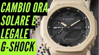 COME CAMBIARE LORA AL CASIO GSHOCK tutorial setup e tutte le funzioni  ORA SOLARE e ORA LEGALE [upl. by Emiatej]