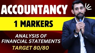 Financial Statement Analysis  MCQS  1 MARKERS  Target 8080 Accountancy [upl. by Corrina]