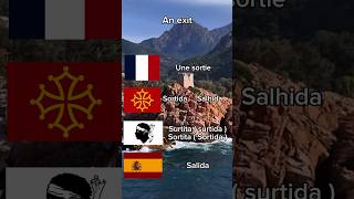 Comparision French Occitan Corsican and Spanish language europe france occitan language [upl. by Llednil]