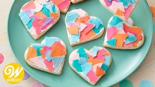 Valentines Day Candy Confetti Sugar Cookies  Wilton [upl. by Dnomrej]