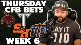 Thursday CFB Picks Week 6 College Football Bets With Kyle Kirms October 3rd [upl. by Ebby]