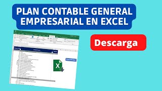 Plan Contable General Empresarial PCGE 2023 en Excel [upl. by Zola]