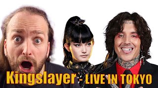 Bring Me The Horizon  Kingslayer ft BABYMETAL Live In Tokyo CRAZY REACTION [upl. by Hannaj333]