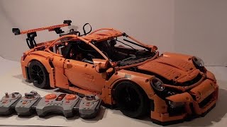 Lego Technic Porsche 911 GT3 RS mit Powerfunktions Motorisiert Lichter und Blinker 42056 Flooo [upl. by Euqinommod]