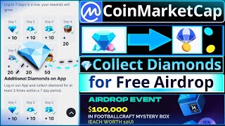 CoinMarketCap Airdrop  How to Collect Diamonds for Airdrop  Topgoal Airdrop Event  CMC [upl. by Jacintha]