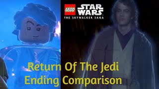 LEGO Star Wars The Skywalker Saga  Return Of The Jedi Ending amp Comparison To Movie [upl. by Aerol43]