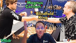 Magnus Carlsen crushes the Blindfold King in the Spanish  Carlsen vs Gareyev  World Rapid 2023 [upl. by Narod]