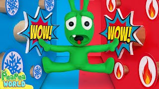 Hot and Cold Maze Challenge  Pea Pea World  Cartoon for kids [upl. by Audette]