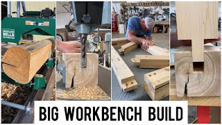 Building a big woodwork workbench [upl. by Asirb141]