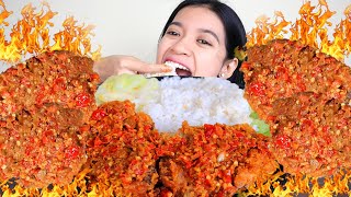 MUKBANG AYAM GEPREK TERENAK VERSI RICARICA [upl. by Rolyks547]