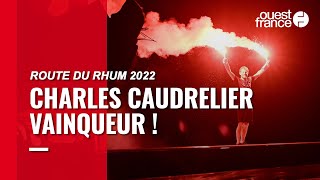 Route du Rhum 2022  Charles Caudrelier bat le record de la course [upl. by Eirised]