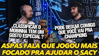 ASPAS DA ENTREVISTA DEPOIS DE AMASSAR A KRU E AJUDAR O SACY IR PRA CHAMPIONS [upl. by Naenej829]