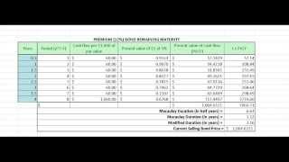 MS Excel Analyzing Bonds and Sample Bond Tables [upl. by Alberic567]